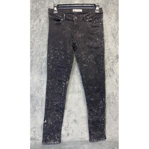 Levi's 710 Super Skinny Black Marble Stretch Jeans Girl's Size 14 Regular New